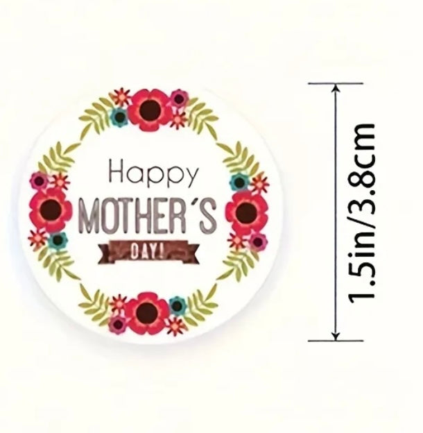Mothers Day Stickers -Assorted 3.8cm (100)