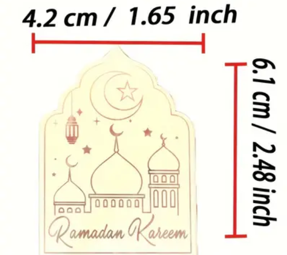 Eid Cupcake Toppers Acrylic