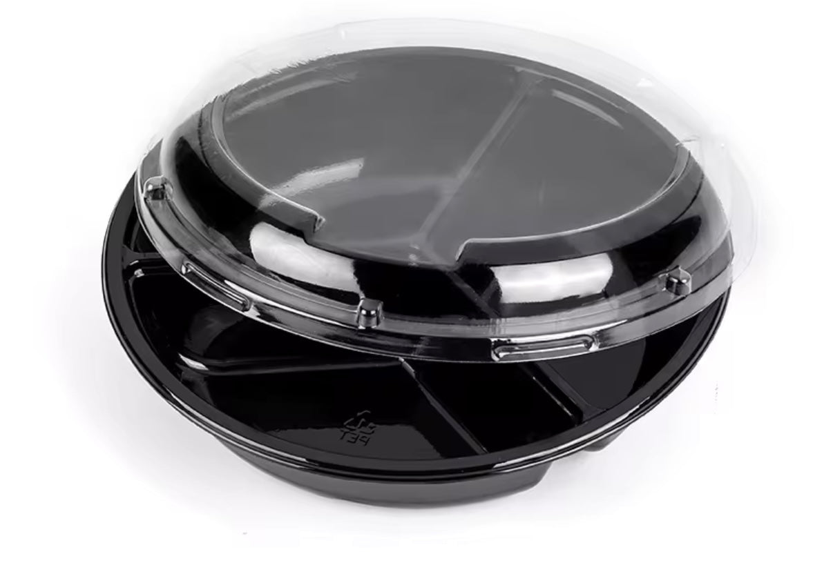 Compartment Trays-Black -3 Section