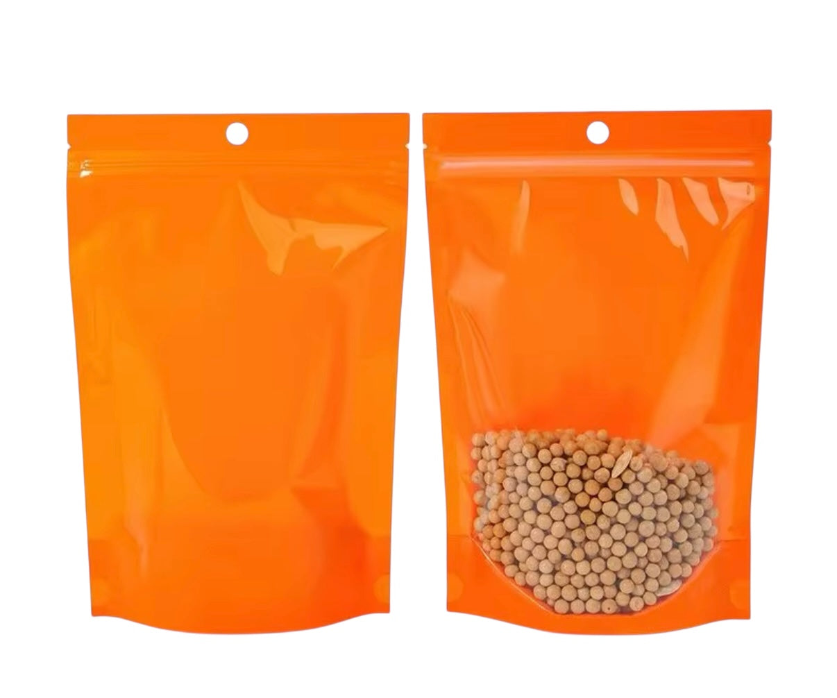 Resealable Stand Up Pouch 16*24cm Orange