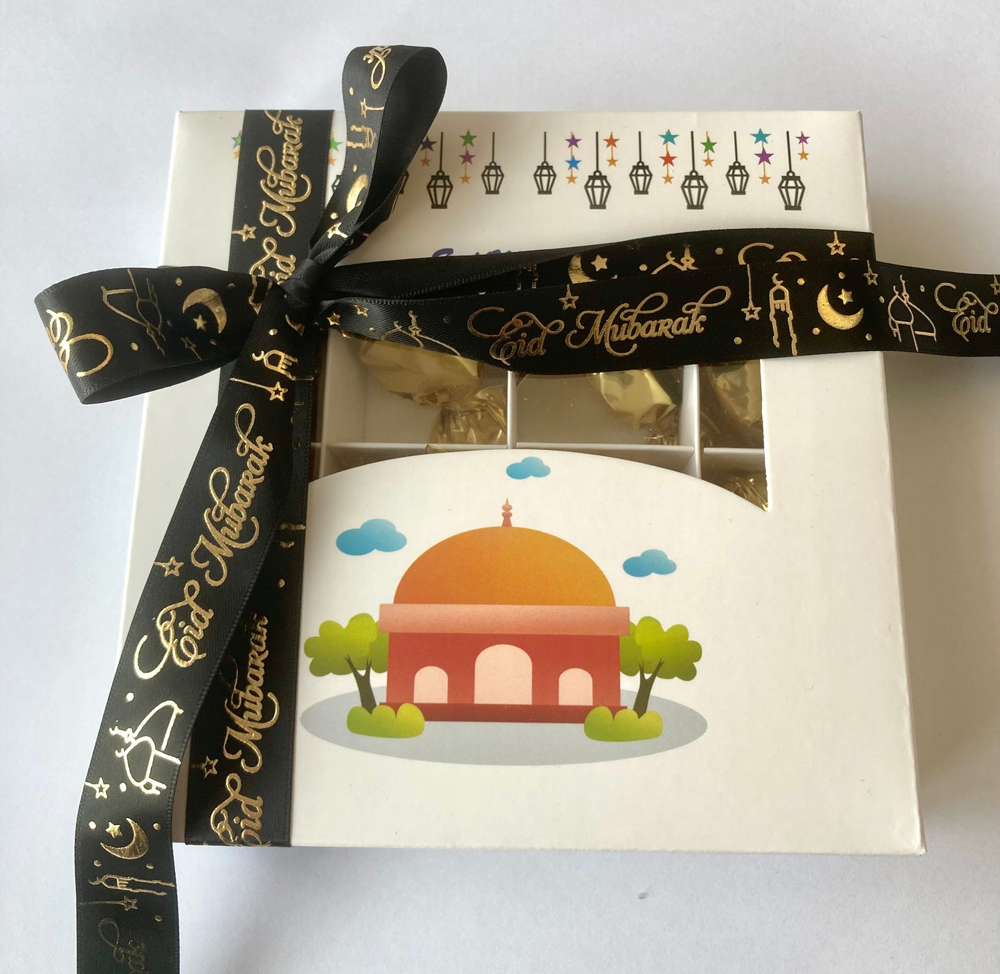 Empty Pick And Mix Box Eid Design 15*15*3.5cm