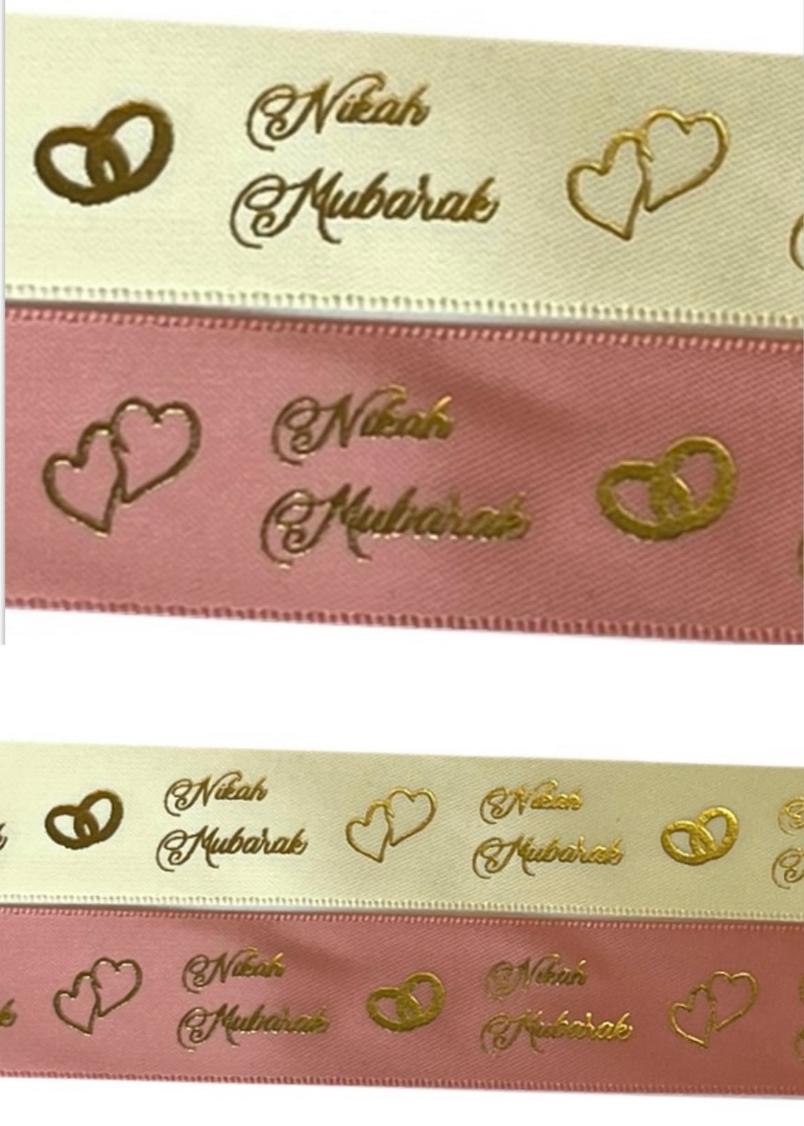 Nikah Ribbon Gold Foil Print -22mm(2.2cm Wide)