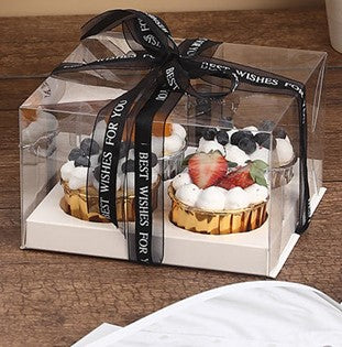 Transparent Cupcake Box 4 Hold