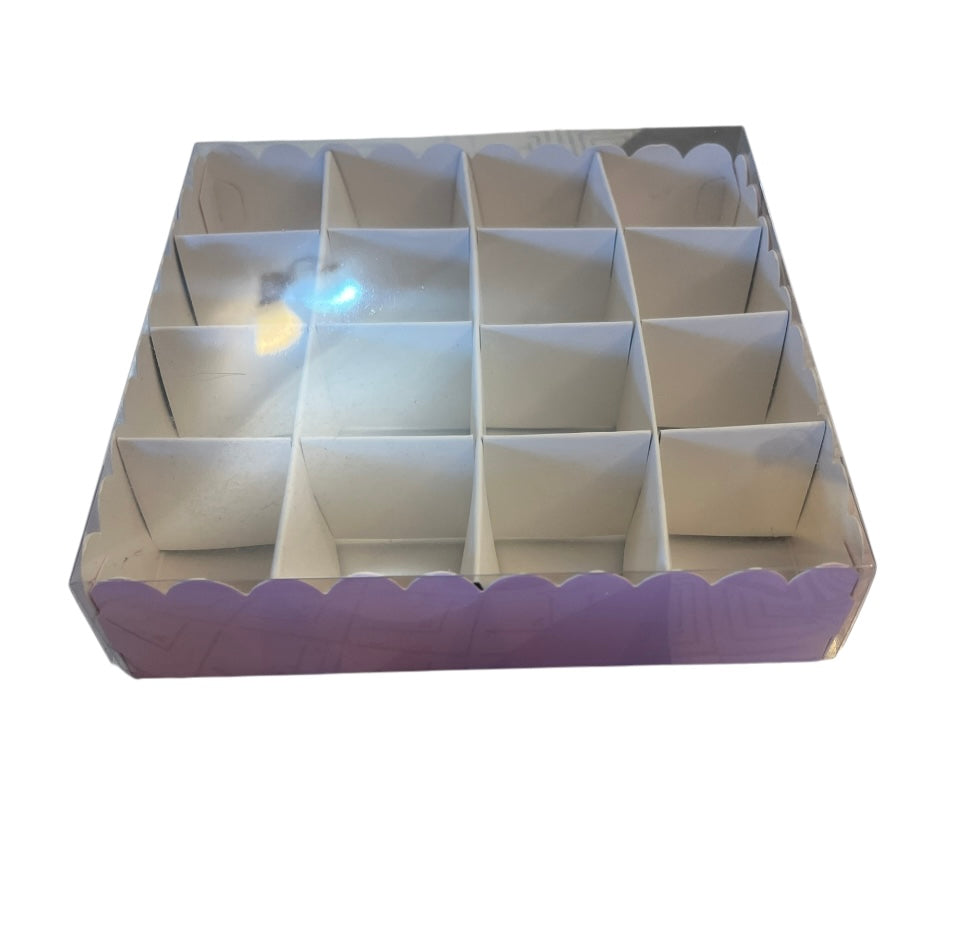 Clear Lid Box Pink With Scalloped Edge - 15*15*3.5cm