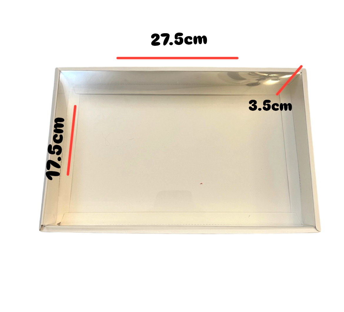 Clear Lid Box - White