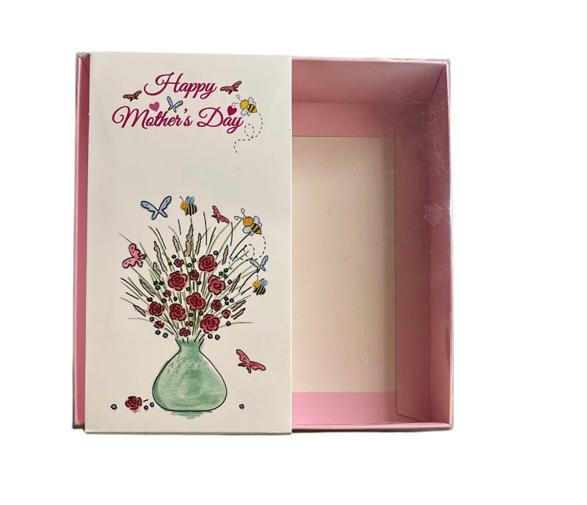 Clear Lid Box With Printed Sleeve - 15*15*3.5cm Mothers Day