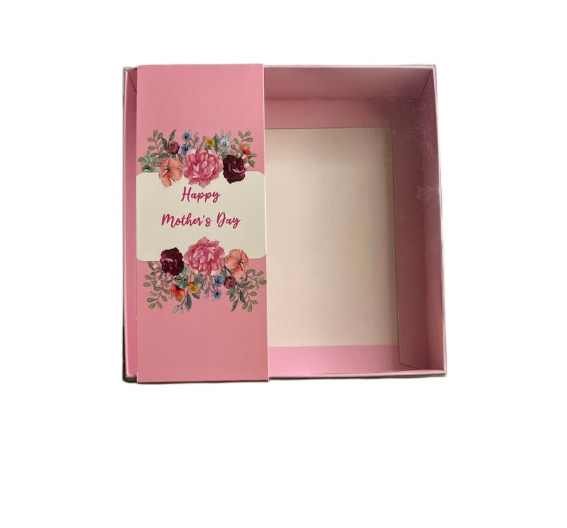 Clear Lid Box With Sleeve - 15*15*3.5cm Mothers Day