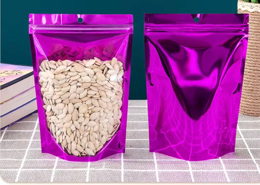 Resealable Stand Up Pouch 16*24cm Purple