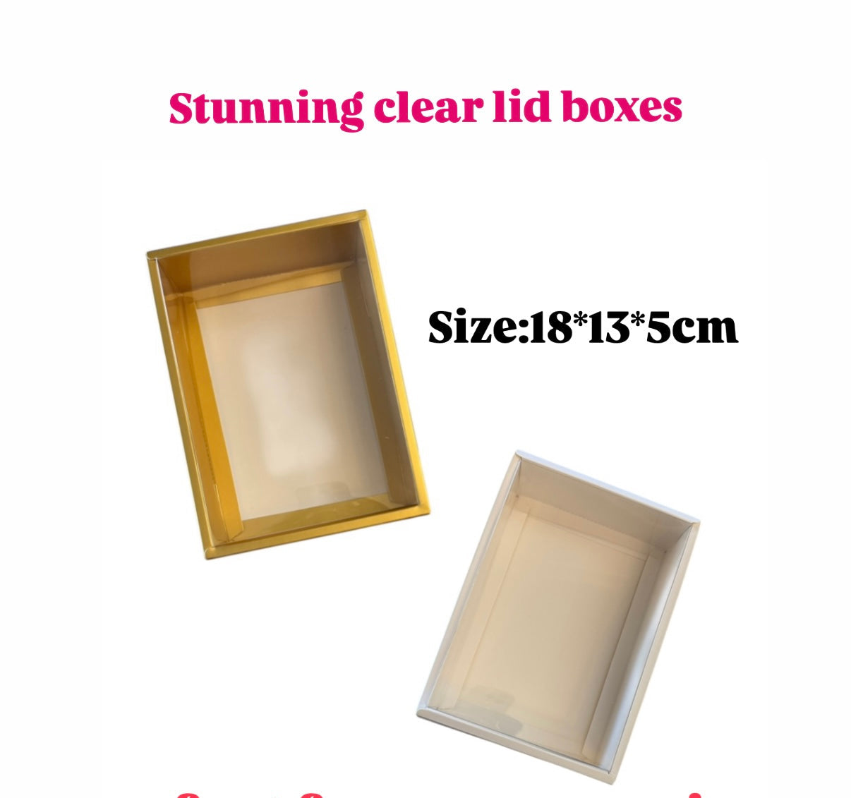 Clear Lid Box - White 18*13*5cm