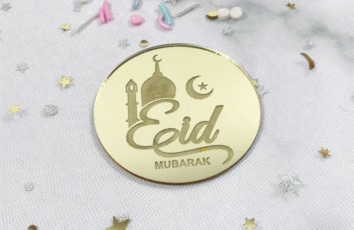 Acrylic Cupcake Topper Eid