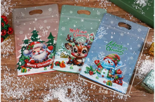 Christmas Stand Up Pouches Mixed Design 15x22cm