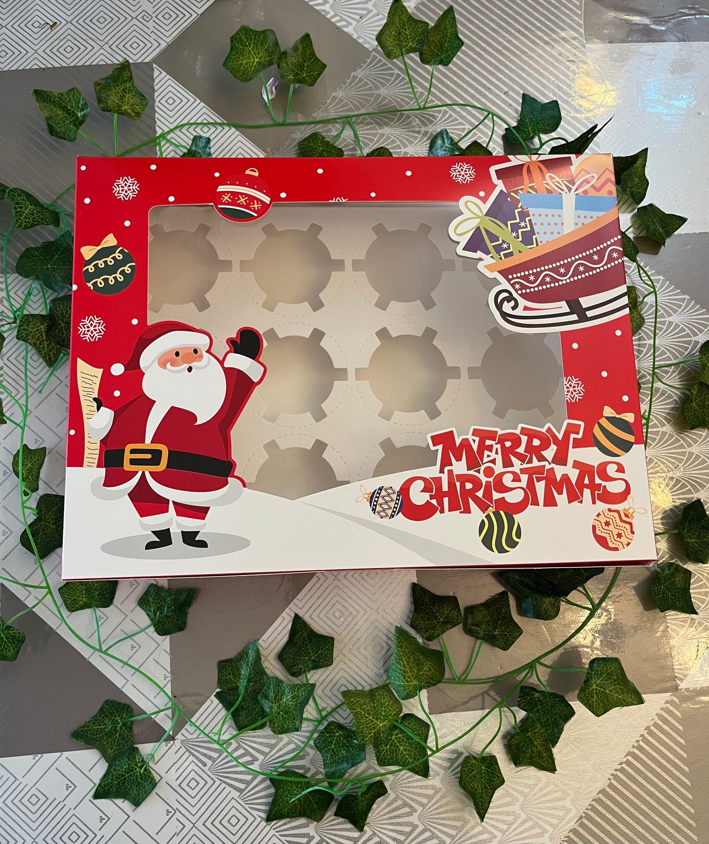 Christmas cupcake boxes -Assorted Designs