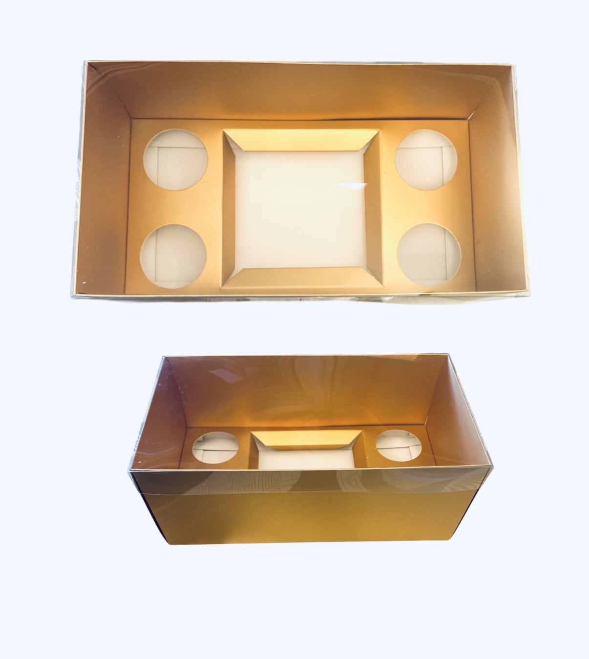 Bento Cupcake Box 4 Hold -Gold