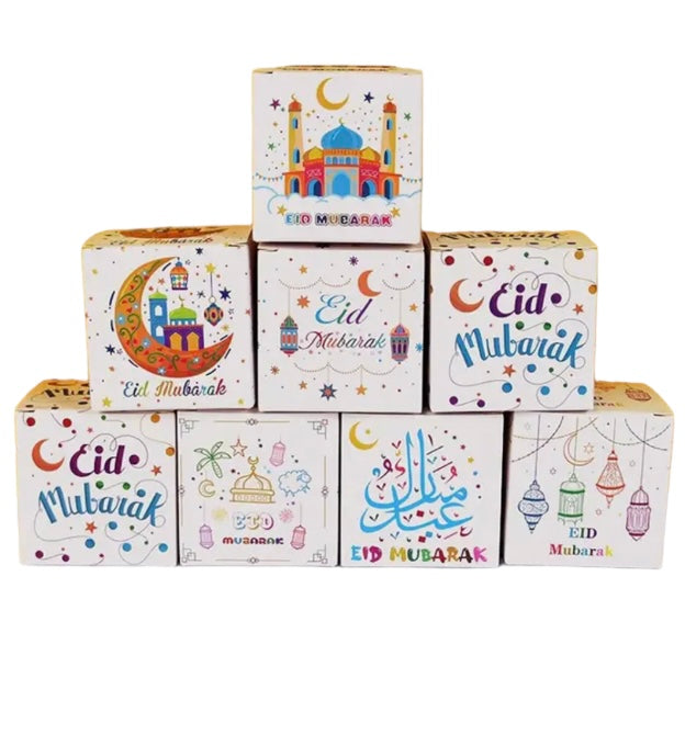 Eid Favour boxes Assorted Designs 6.5*6.5*6.5cm