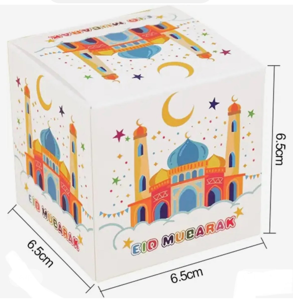 Eid Favour boxes Assorted Designs 6.5*6.5*6.5cm