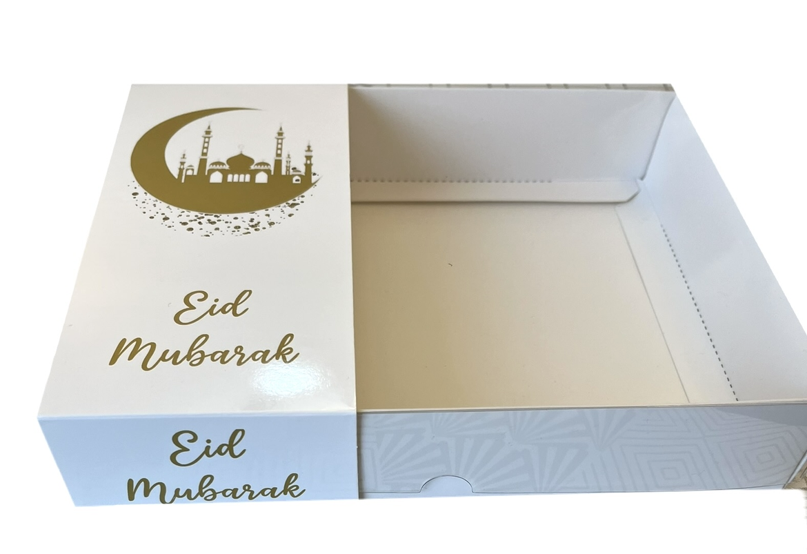 Eid Mubarak Clear Lid Box with Band