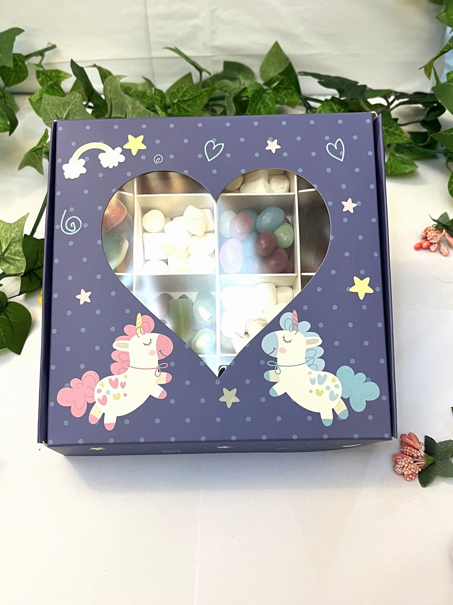 Empty Pick And Mix Box Unicorn Design 15*15*3.5cm