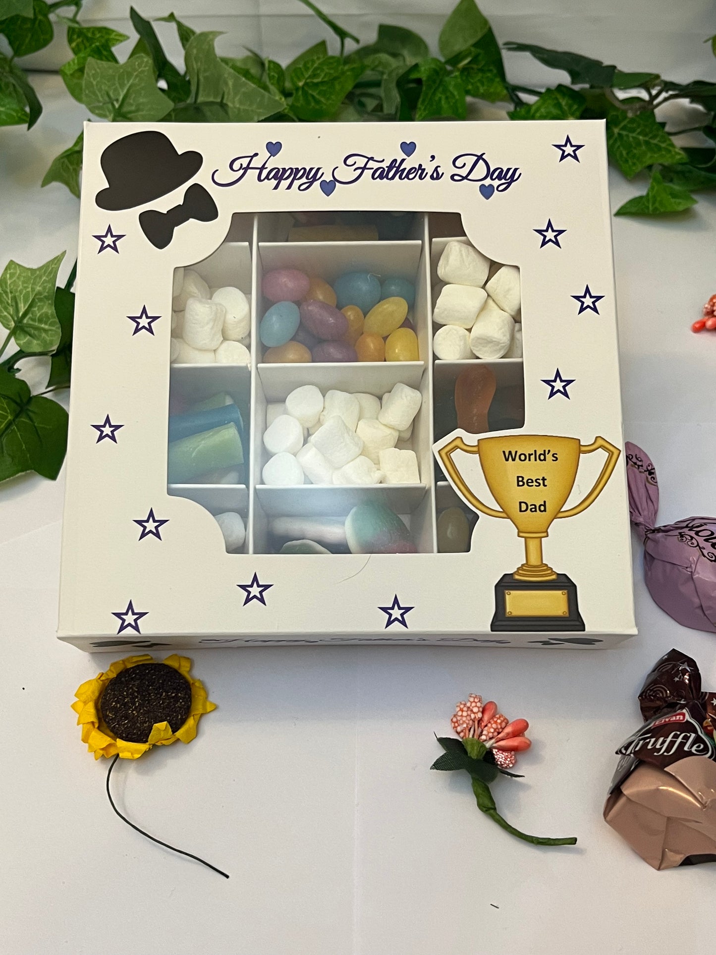 Empty Pick And Mix Box Fathers Day Theme 15*15*3.5 cm