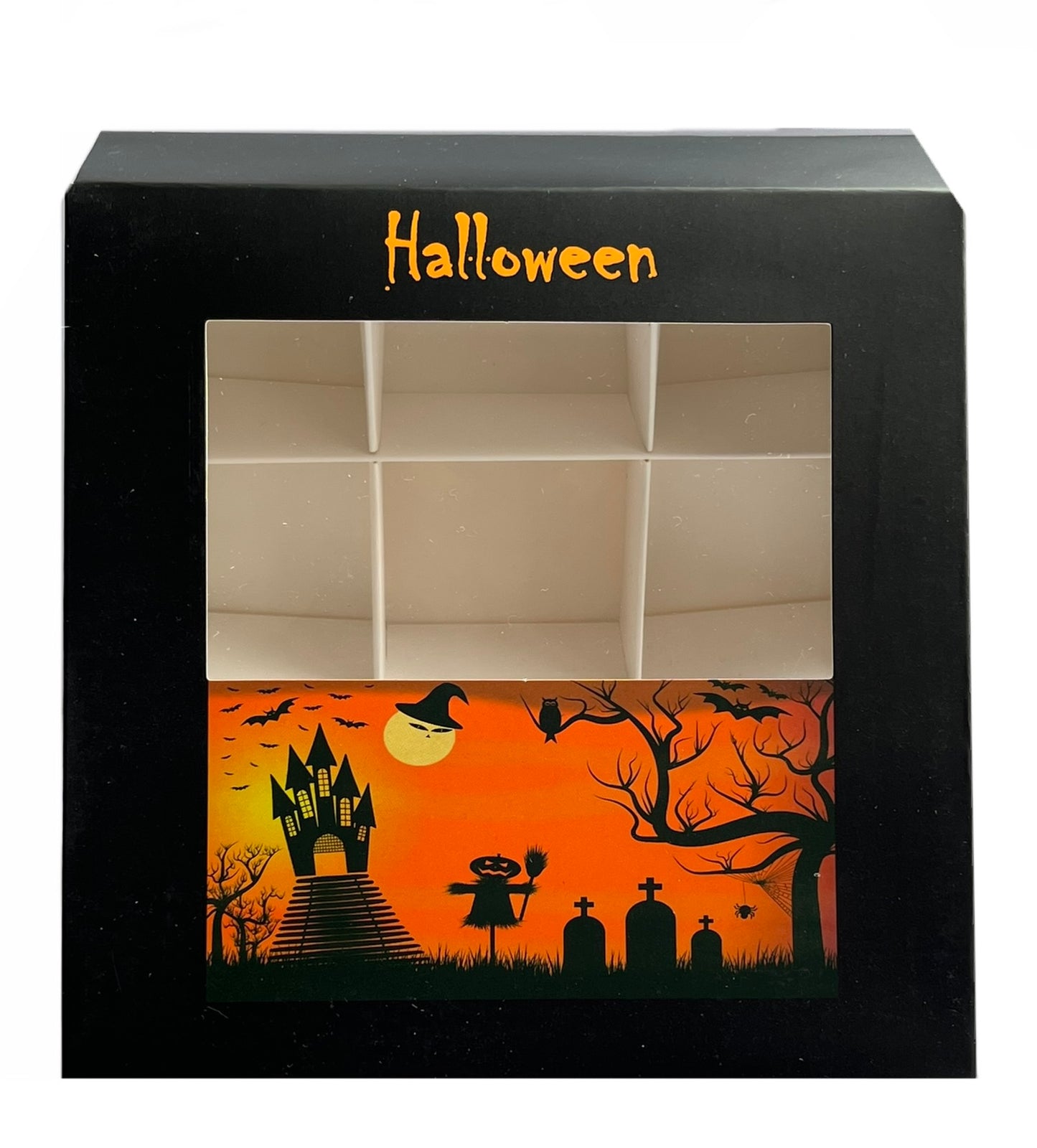 Empty Pick And Mix Box -Black Halloween Theme 15*15*3,5cm