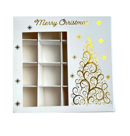 Empty Pick And Mix Box -Christmas Theme Gold Foil Printed