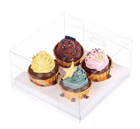 Transparent  Cupcake Box 4 Hold