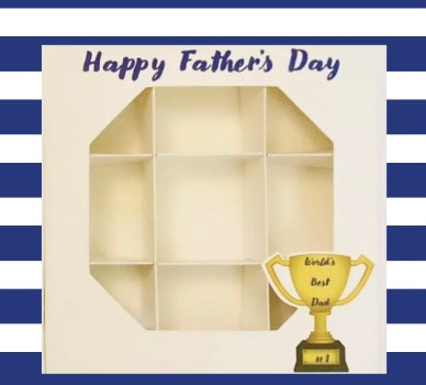 Empty Pick And Mix Box Fathers Day Theme 15*15*3.5 cm