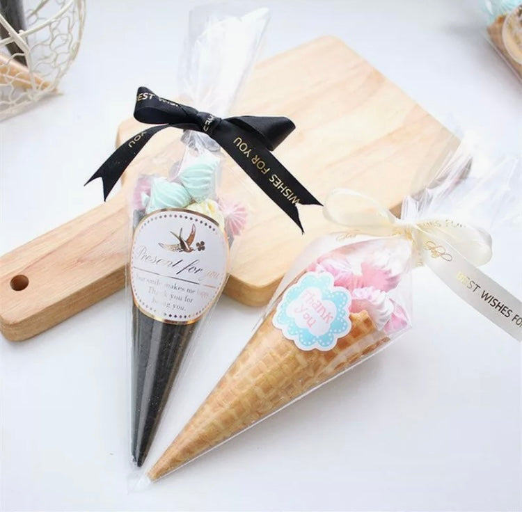 Clear Sweet cone packaging