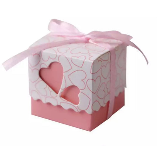 Heart Favour Box Pink