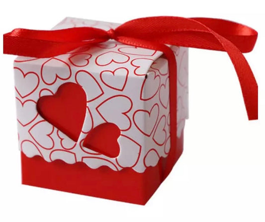 Heart Favour Box Red