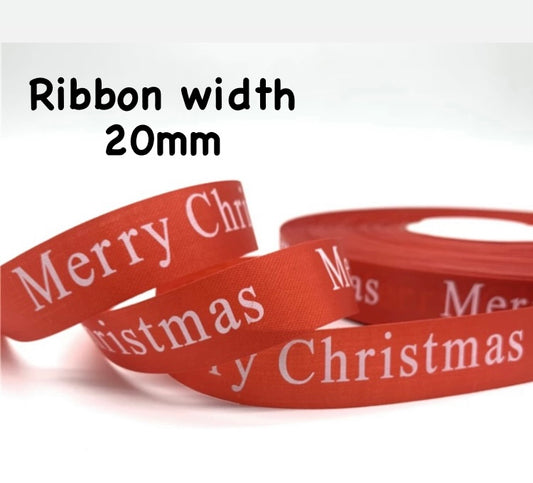 Merry Christmas Ribbon Red