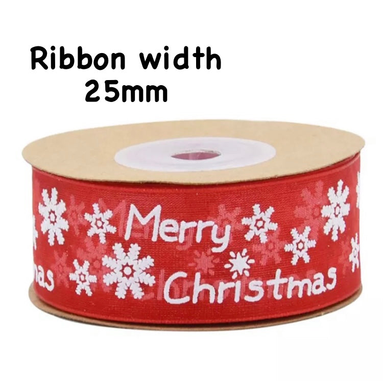 Red Organza Christmas Ribbon