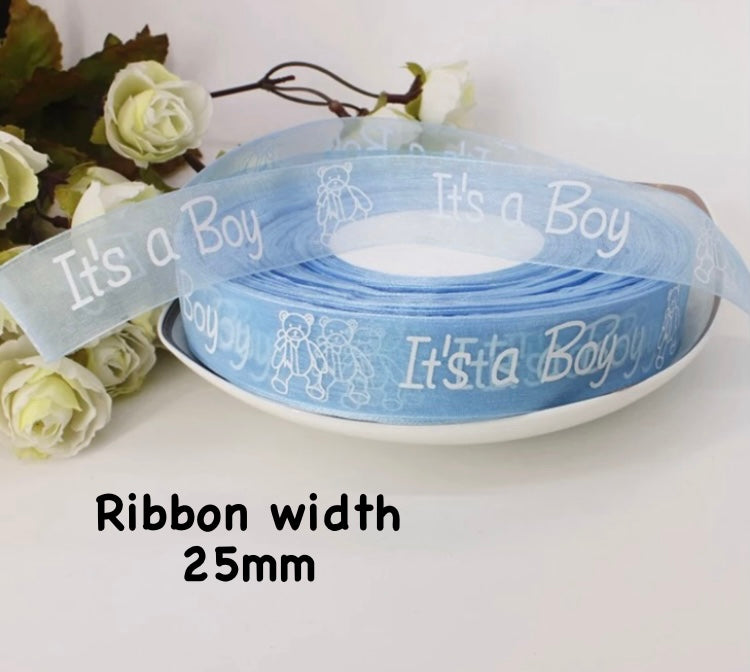 Sheer Blue Organza Ribbon